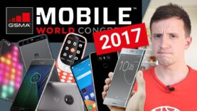 Comparación del Nokia 3310, Huawei P10, LG G6, Xperia XZ Premium, Moto G5, Alcatel en el MWC 2017.