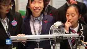 Inventos de estudiantes de secundaria chinos atraen en Feria de París.