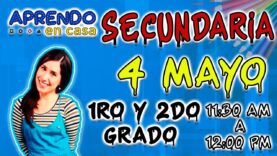 Aprendo en casa: 1ro y 2do Secundaria – Martes 04/05/2021