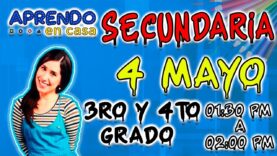 Aprendo en casa: 3ro y 4to Secundaria – Martes 04/05/2021
