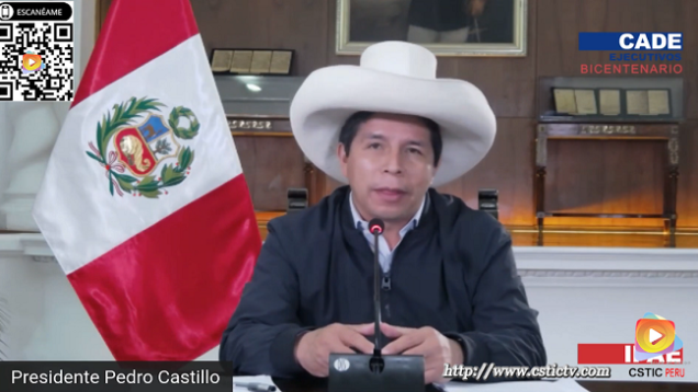 Presidente de la republica pedro castillo