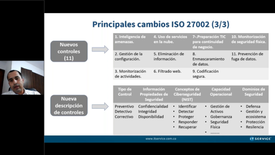 ISO 27002/2022 cambios en los controles de seguridad de la información.