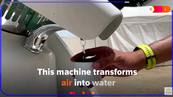 La startup tunecina Transforma el aire en agua.