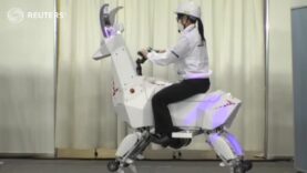 Robot japonés con forma de cabra ayuda a transportar cargas pesadas