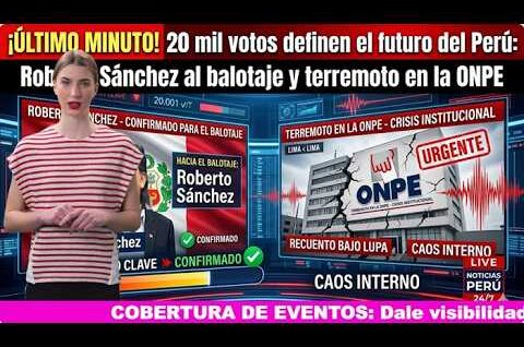 Sánchez supera a López Aliaga por 20 mil votos y el JNE inicia la proclamación de la segunda vuelta