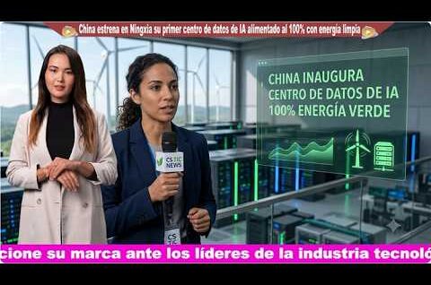 China estrena en Ningxia su primer centro de datos de IA alimentado al 100% con energía limpia.